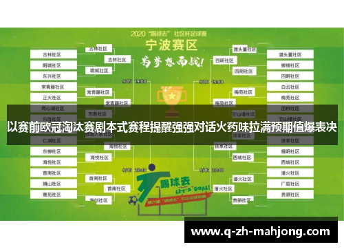 以赛前欧冠淘汰赛剧本式赛程提醒强强对话火药味拉满预期值爆表决 以赛前欧冠淘汰赛剧本式赛程提醒强强对话火药味拉满预期值爆表决